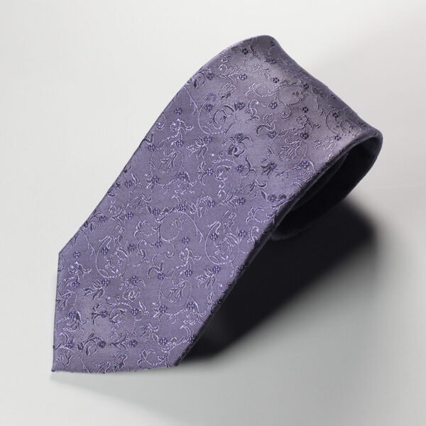 西陣　花柄　パープル